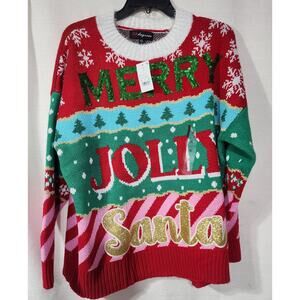 Christmas ''Merry, Jolly & santa'' sweater by 33 degrees men's XS